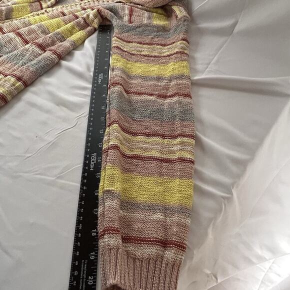 NEW Wonderly Womens Multi Color Long Cardigan Sweater Open Front Size XL Boho - Picture 6 of 7